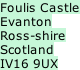 Foulis Castle Evanton Ross-shire Scotland IV16 9UX