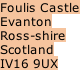 Foulis Castle Evanton Ross-shire Scotland IV16 9UX